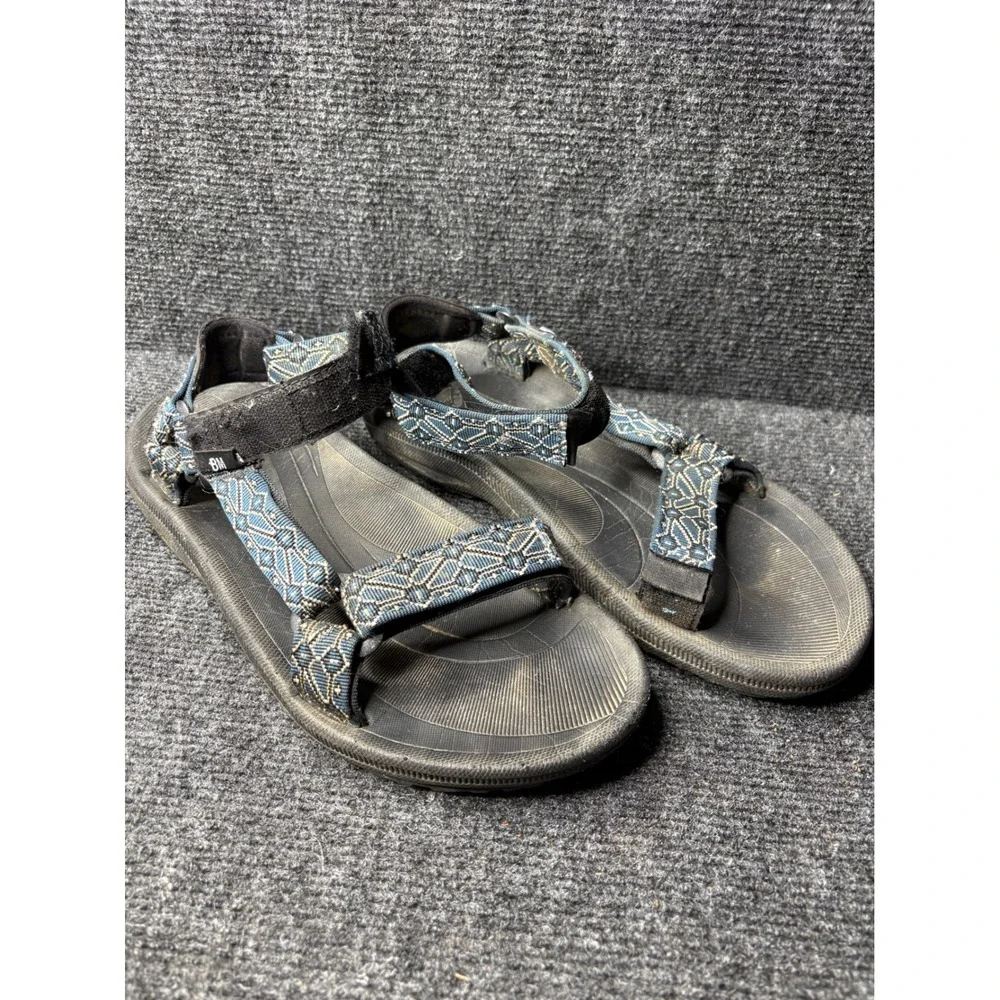 Teva Mens Hurricane XLT2 Sport Sandals Blue Black Geometric Strappy Size 8 6584